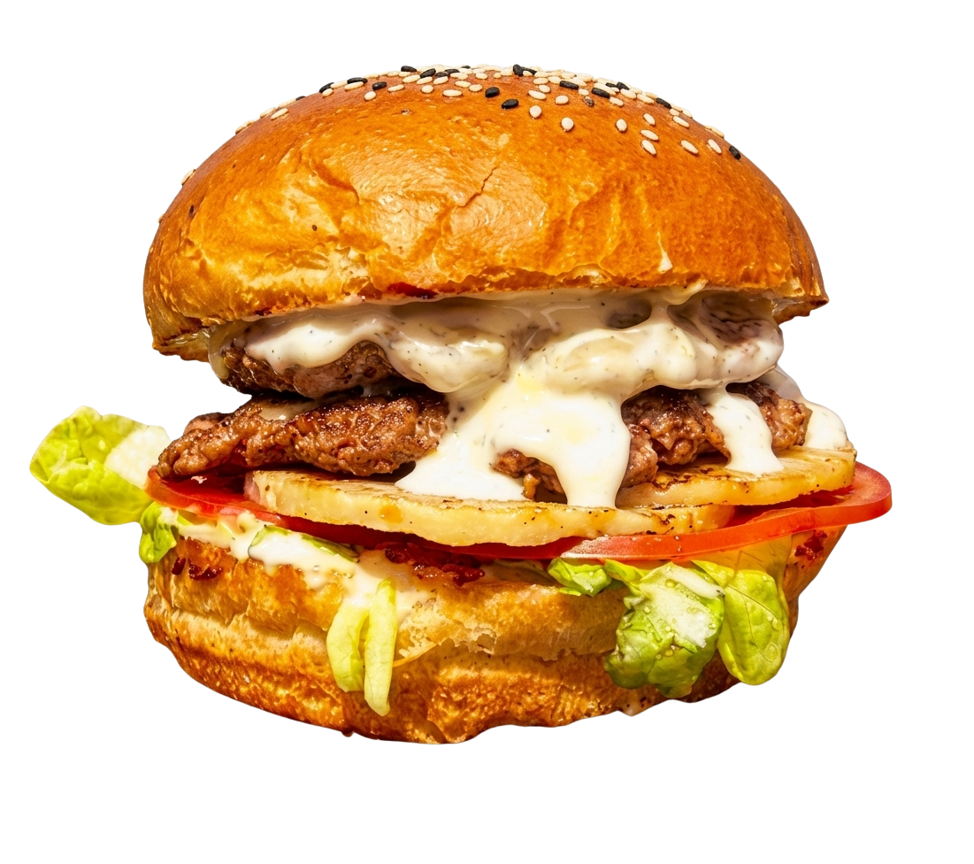 Burger juteux, pain toasté